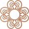 Ekena Millwork Cohen Wood Fretwork Pierced Ceiling Medallion, Cherry, 24"OD x 8 1/4"ID x 1/4"T CMWP24X24X0250COCH - alternate 2